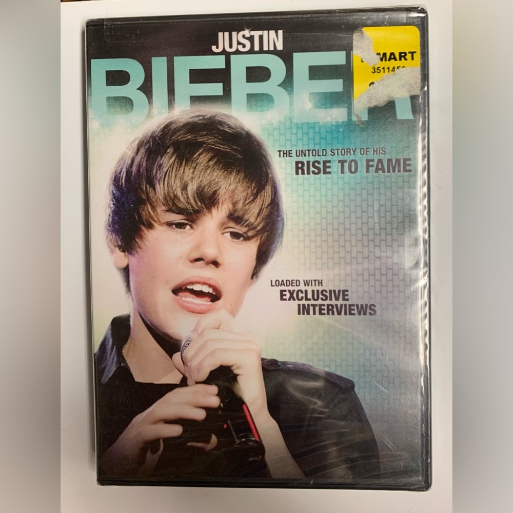 Justin Bieber the untold story of his story rise to fame dvd NWT